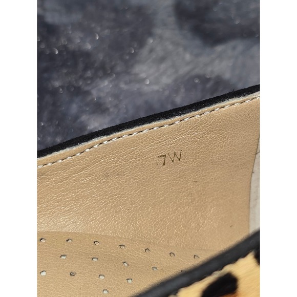 NWB VANELI GANET Camel Dino‎ Leopard Print calf hair Ballet Flat Size 7 Wide - Picture 5 of 8